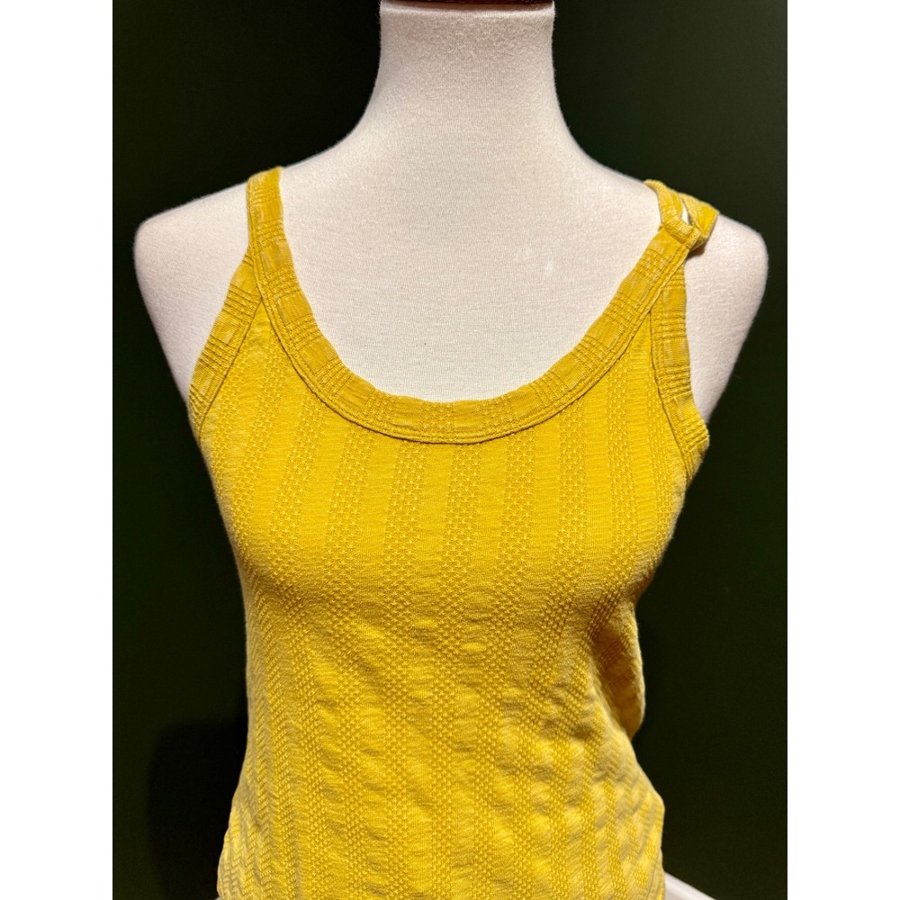 Universal Thread Yellow Textured Ribbed Tank Top Women's XS - Picture 4 of 8